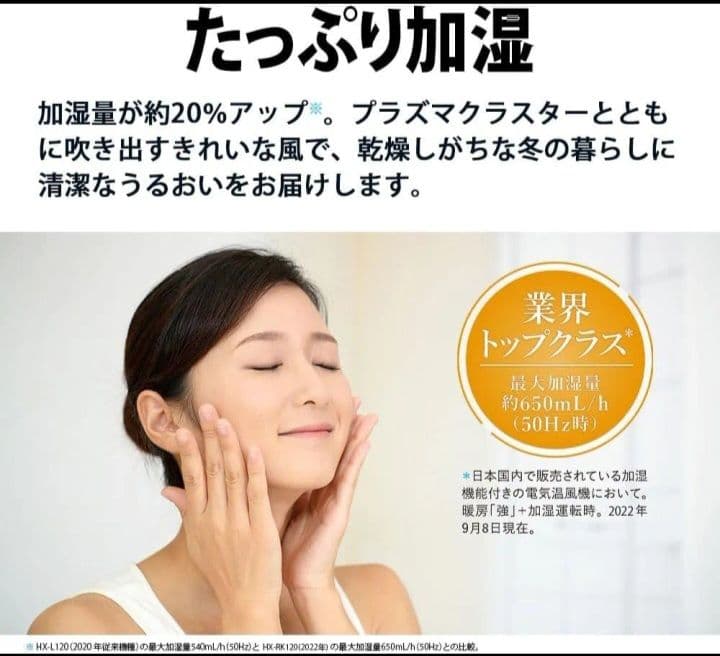 シャープ プラズマクラスター 加湿 セラミックファンヒーター HX-RK12-W