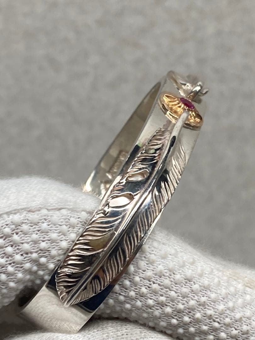 ARIZONA アリゾナフリーダム シルバー K18 18金 ルビー バングル