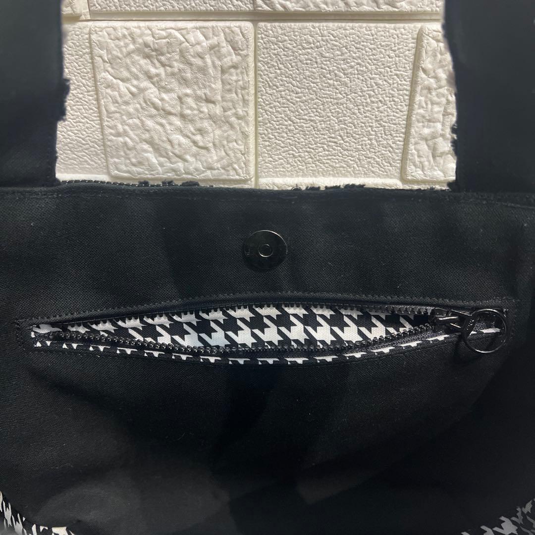 専用【ジョリーフルール】もふもふ　チューリップバック　M パンダブラック