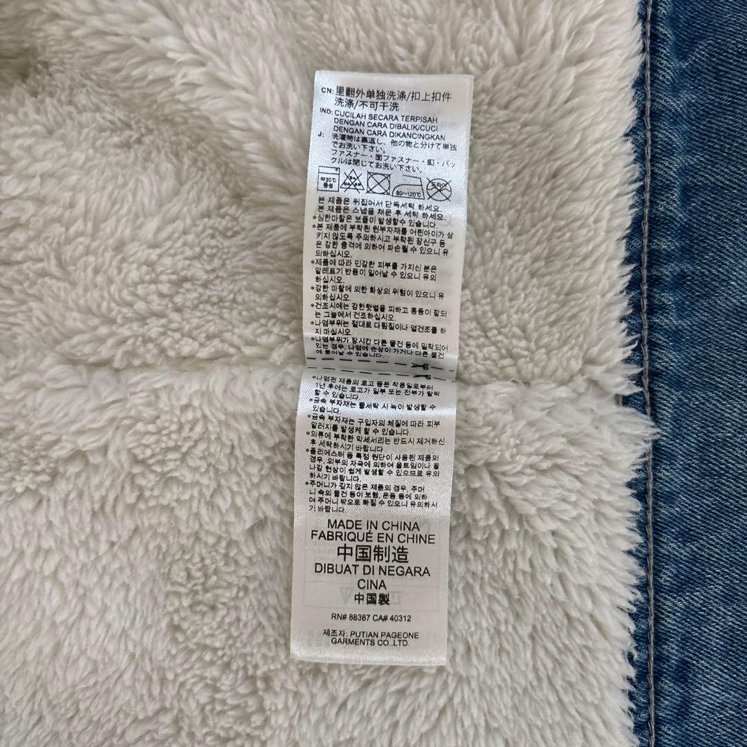 アディダスオリジナルス　デニムジャケット　ボアジャケット　未使用に近い美品　XL