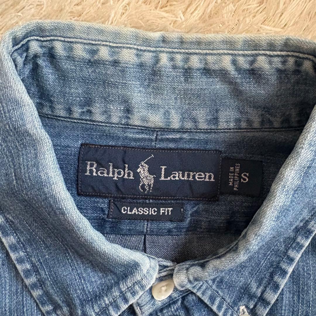 ラルフローレン デニム ダンガリー S カスタムフィット ボタンダウンシャツ