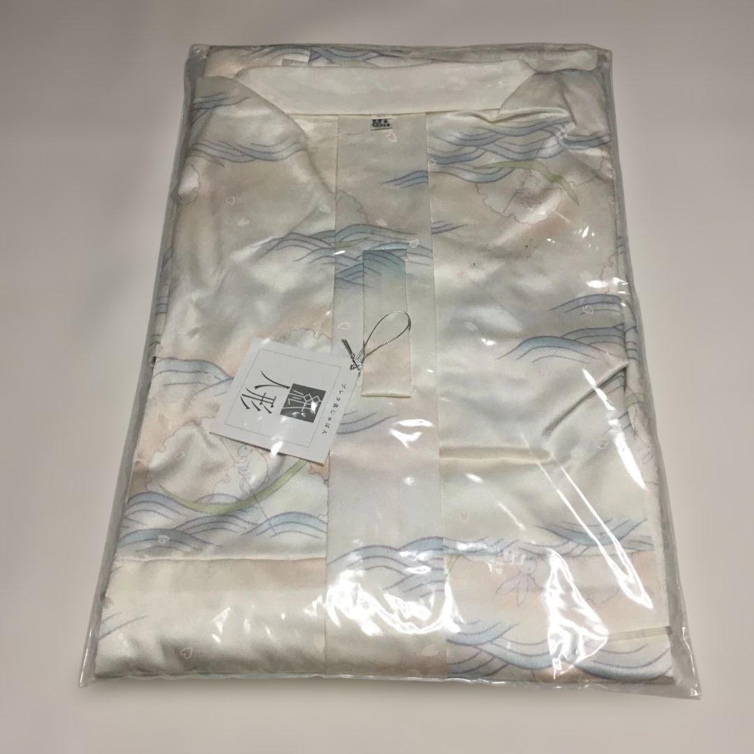 ✨未使用✨　紙人形　プレタ長襦袢　長襦袢　洗える　東レシルック　波に雪輪月兎模様
