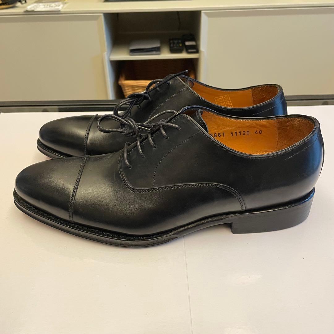 未使用 ジャランスリワヤ 革靴 ストレートチップ 黒 サイズ40