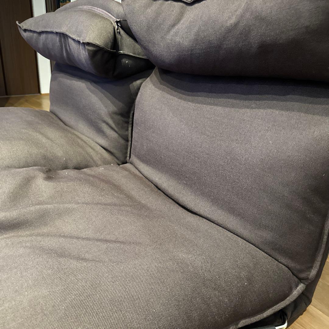 無印良品　2人掛け ハイバック リクライニング ソファ チェア