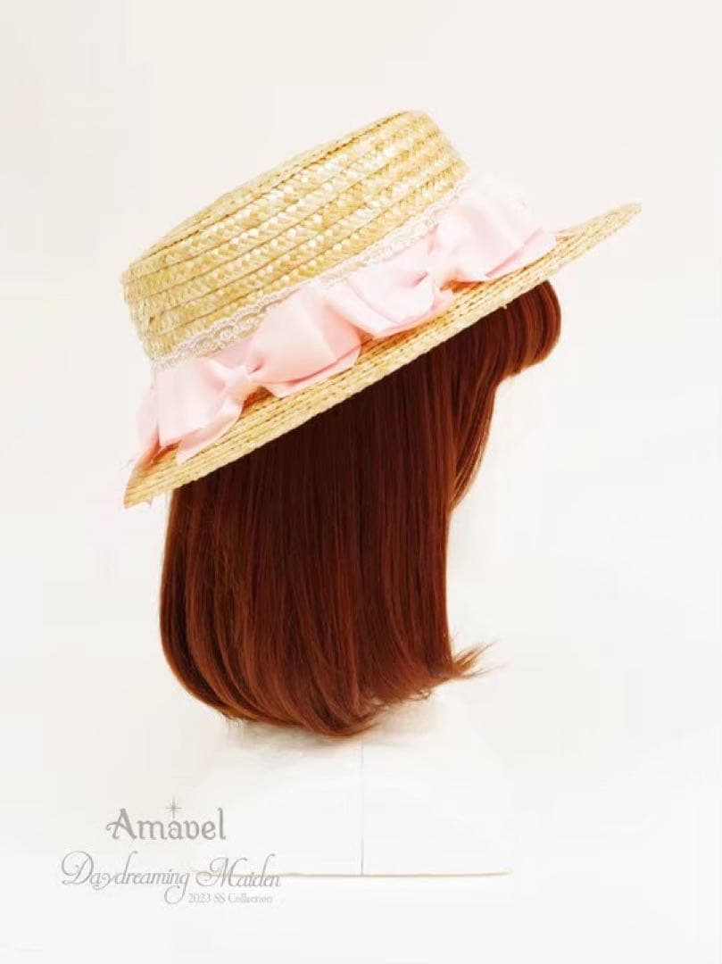 ★新品★ Amavel リボン付カンカン帽 ★
