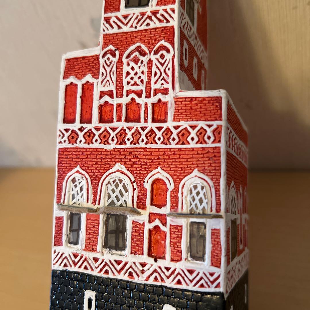 イエメン建物　インテリアオブジェ4点セット