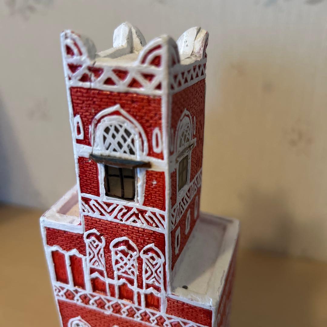 イエメン建物　インテリアオブジェ4点セット