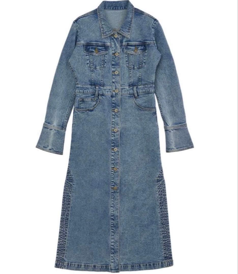 AMERI I LINE DENIM SHIRT DRESS Mサイズ