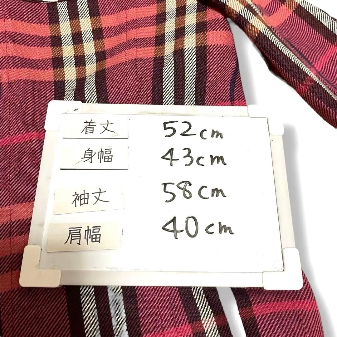 バーバリーブルーレーベル ノバチェック ジャケット ピンク 38