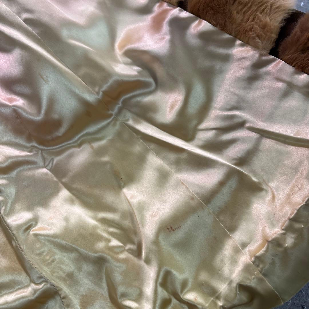 ★7W3 毛皮　リアルファーコート　モード　アンティーク　L ゴージャス　古着