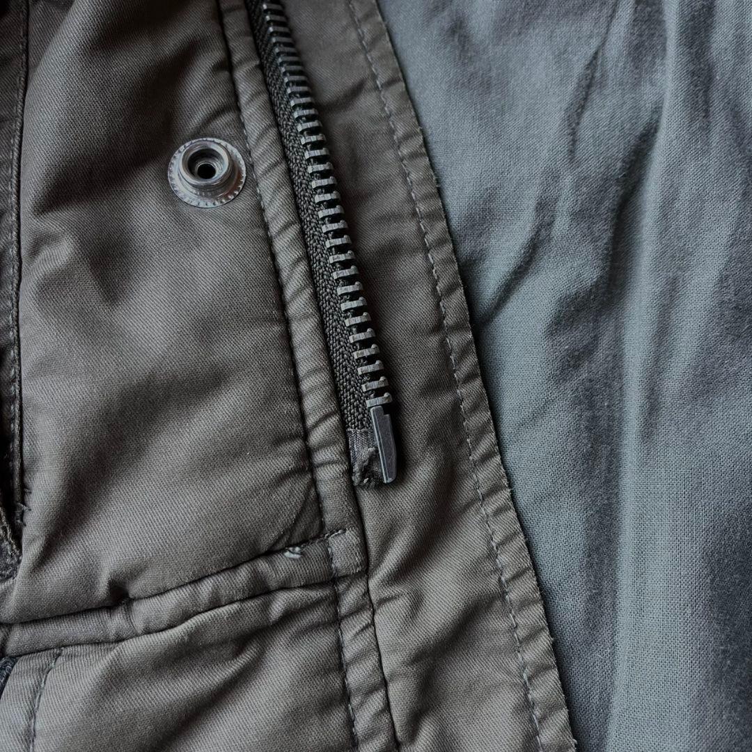 DIESEL 2way中綿フードファー ボンバー M カーキ フライトジャケット