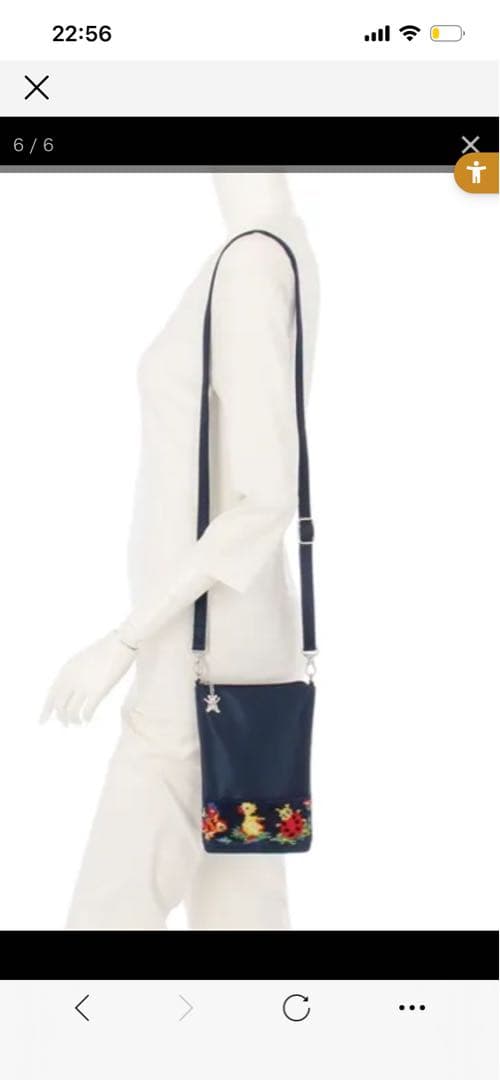 学校フェイラー　ネイビー スマホショルダーバッグ ハイジ柄