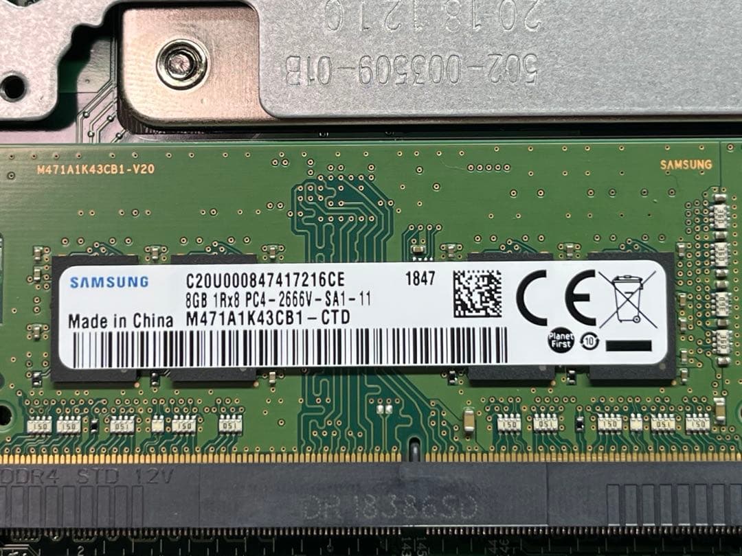 Lenovo ThinkCentre M720q Tiny クラボ増設済み