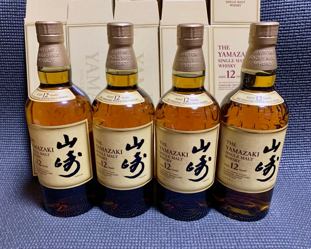 ☆【新品未開封】SUNTORY・山崎12年・4本セット・専用箱付き