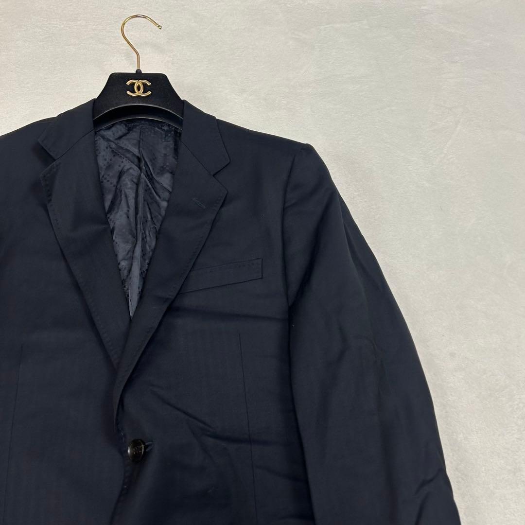 J603 L グッチ イタリア製 モヘア混 スーツ上下 ネイビー メンズ