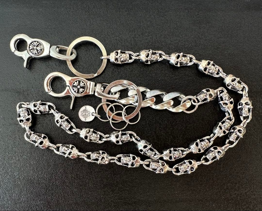 【美品】 JACKROSE ジャックローズ　ウォレット チェーン　スカル