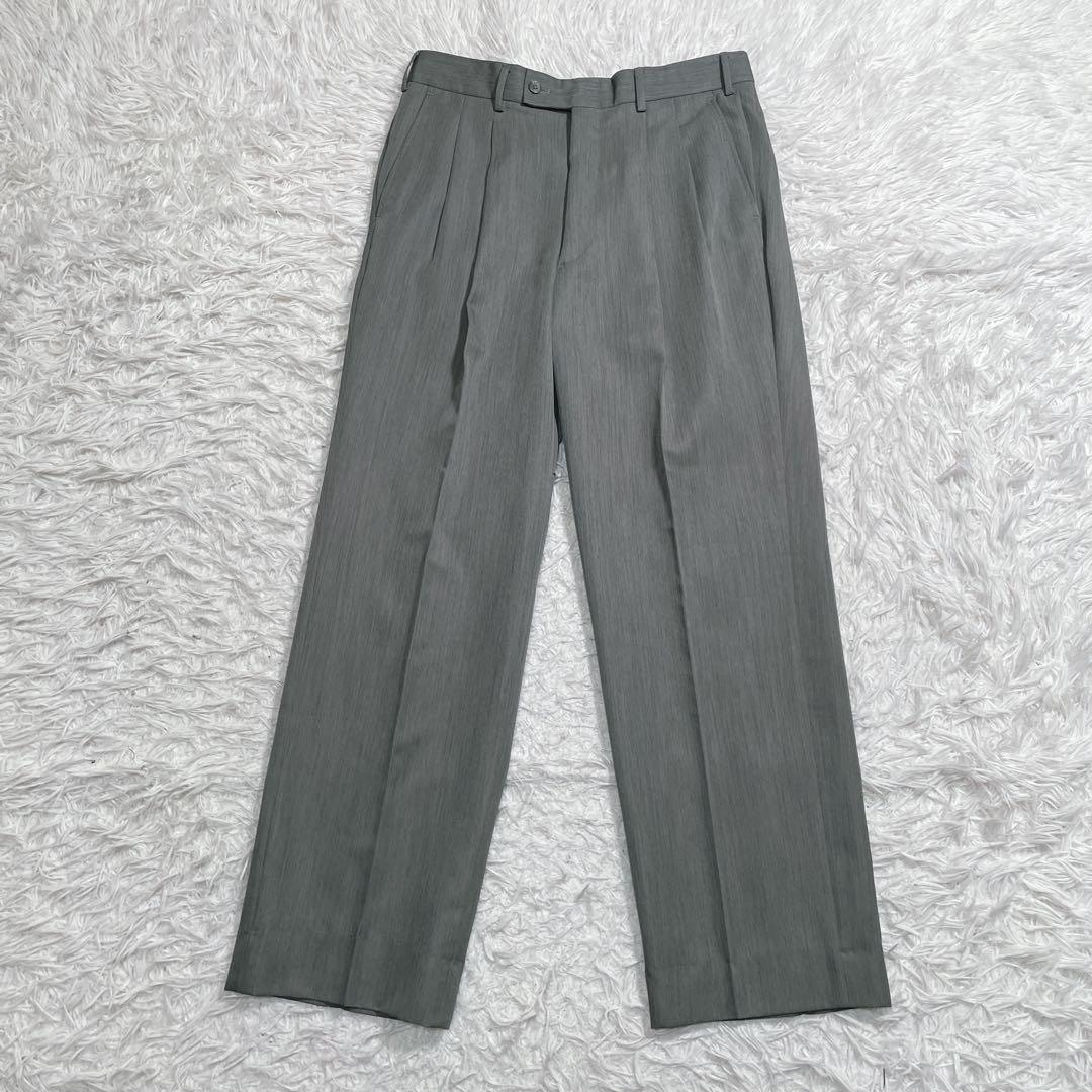 90s ヴィンテージ　ダブル　セットアップ　スーツ　6ボタン　カーキ　L相当