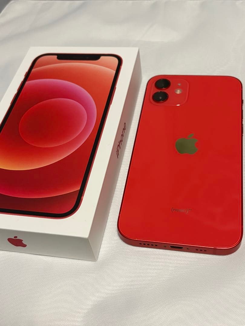 iPhone12 128GB RED SIMフリーバッテリー76%箱ケーブル付