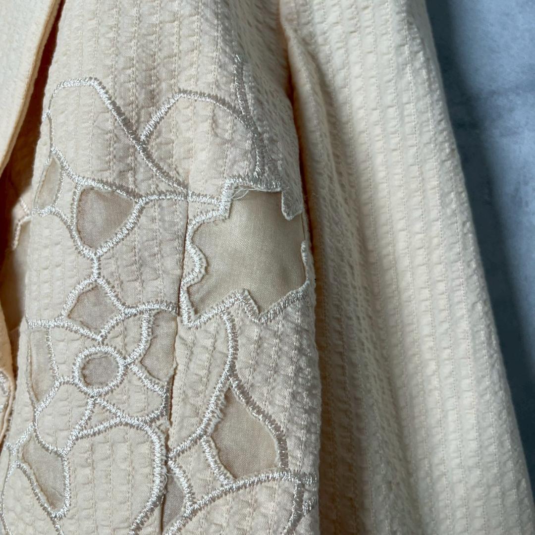 YUKI TORII 刺繍 シルクガーゼ シアサッカー ジャケット N1819