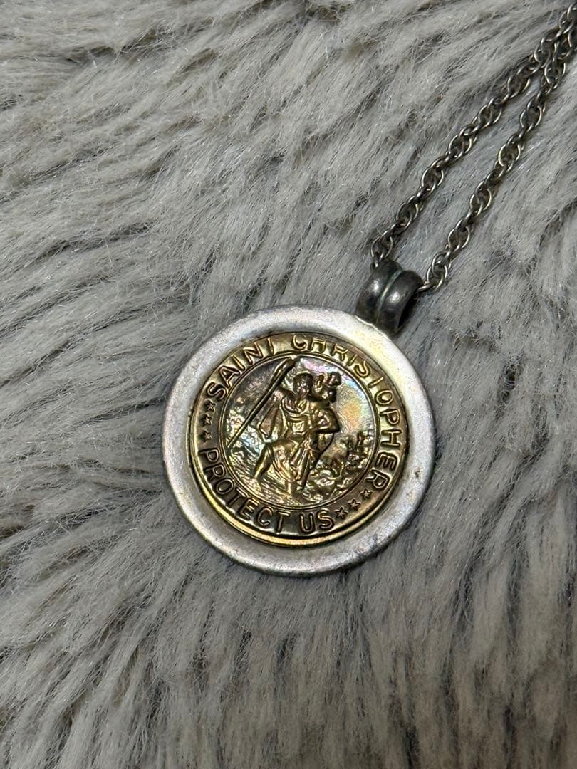 TIFFANY セントクリストファー 18KT×STERLINGネックレス