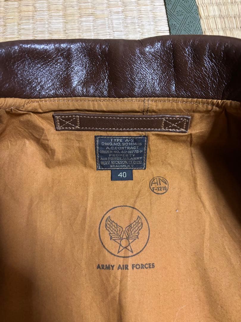 バズリクソンズA2 エアロレザー 40