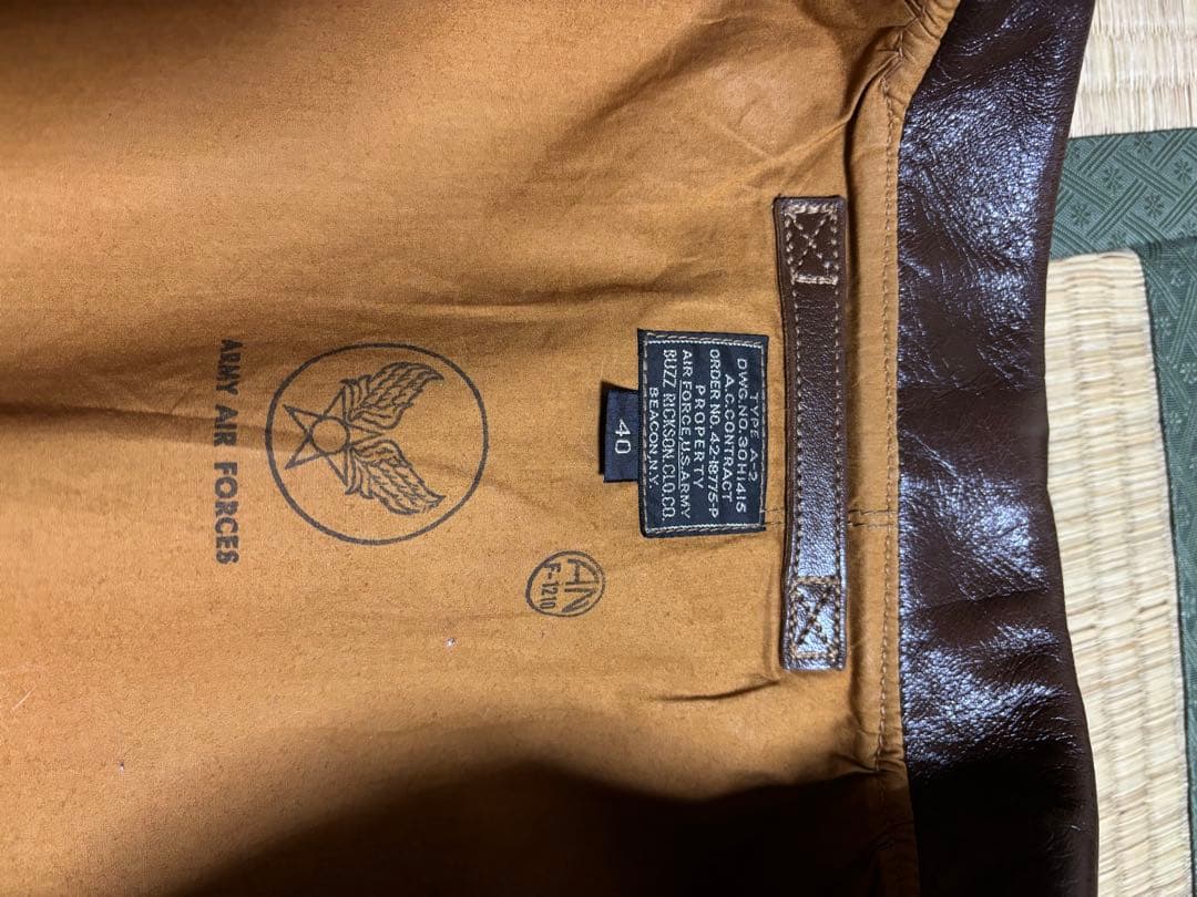 バズリクソンズA2 エアロレザー 40