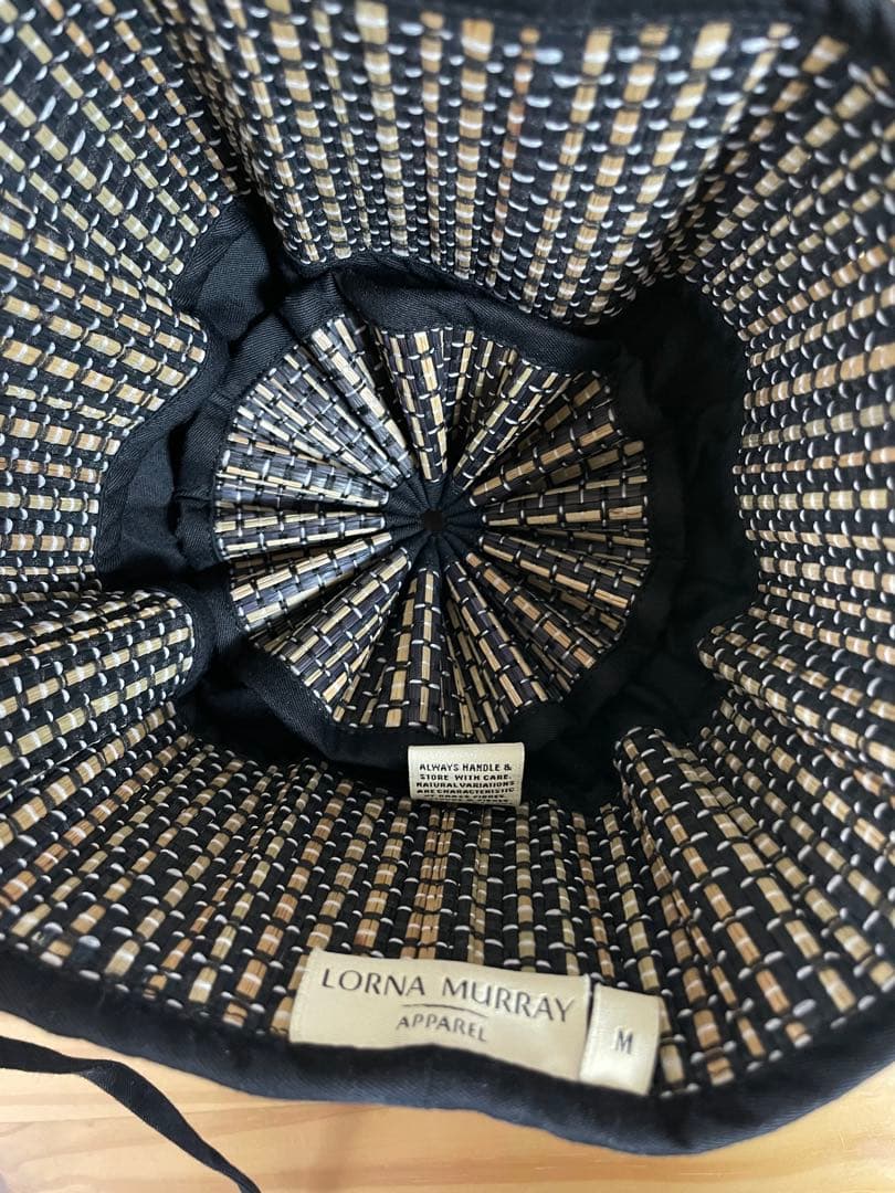 Lorna Murray プリーツ麦わら帽子 Mサイズ