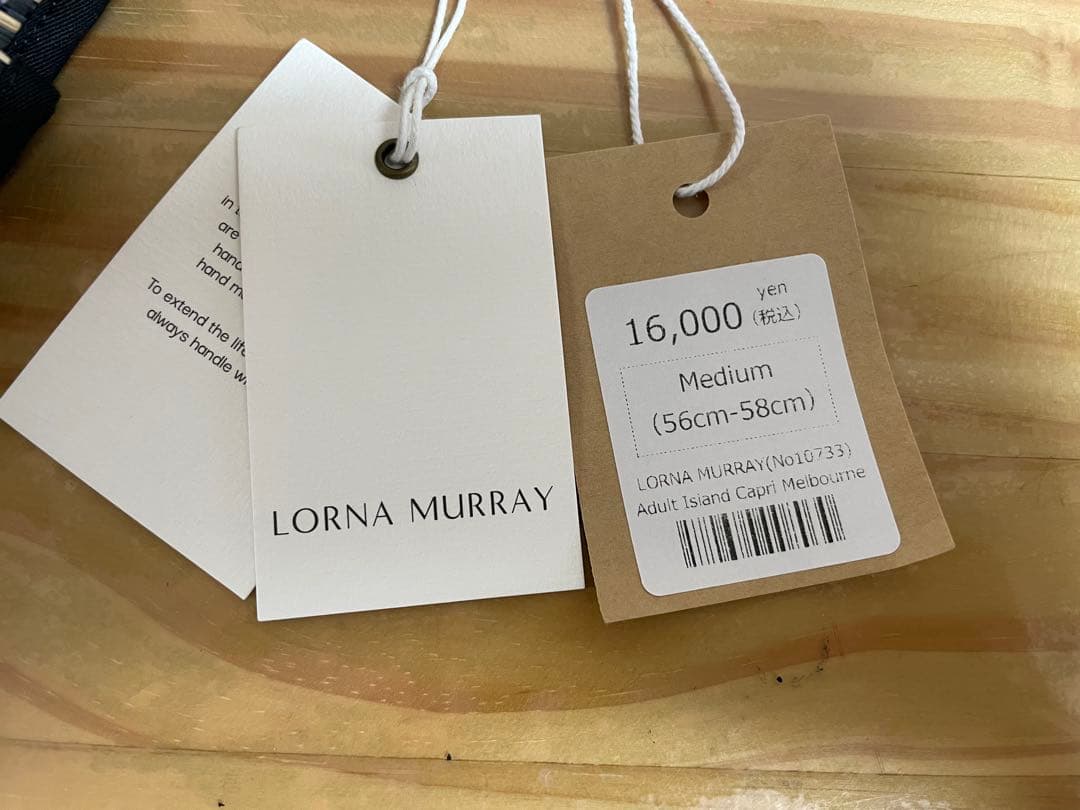 Lorna Murray プリーツ麦わら帽子 Mサイズ