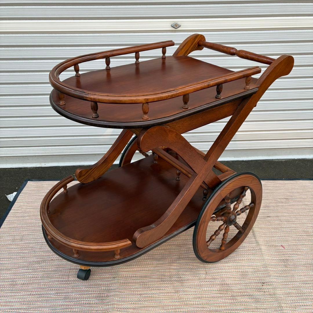 【送料込】アンティーク家具　キッチンワゴン　トロリーワゴン　ヴィンテージ
