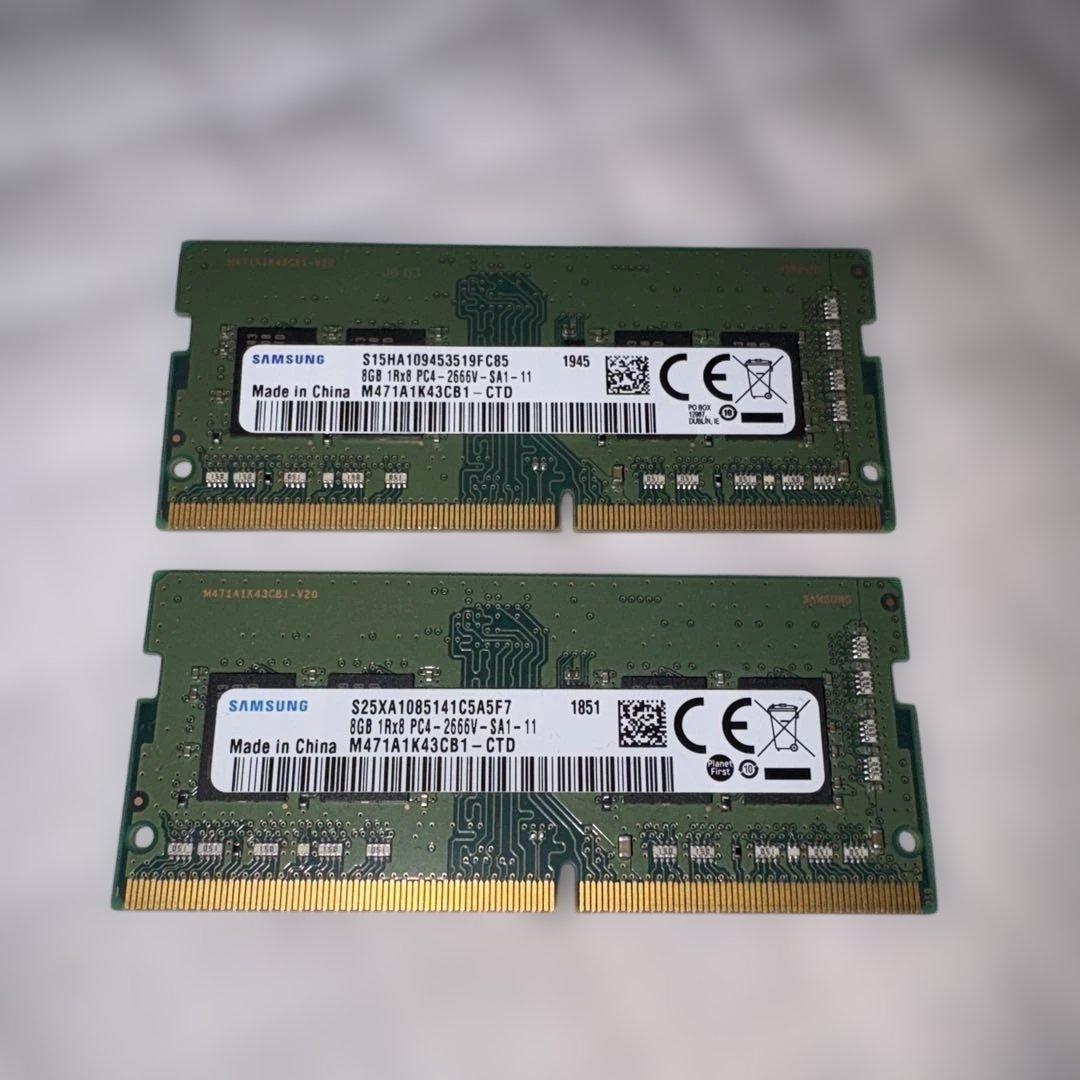 SAMSUNG 8GB PC4-2666V 2枚