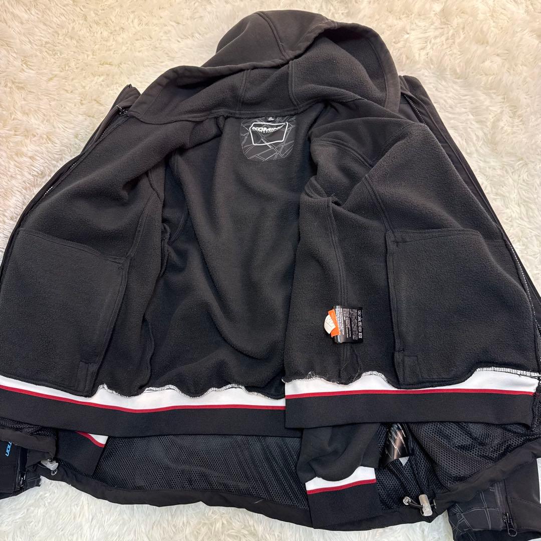 美品　コミネ プロテクトソフトシェルウィンターパーカー　脱着連結可能　黒　3L