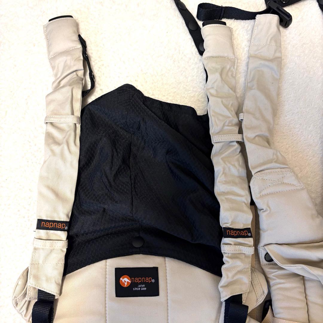 未使用級　napnap ふたご抱っこひも　ナップナップ　ベージュ　保存袋　箱