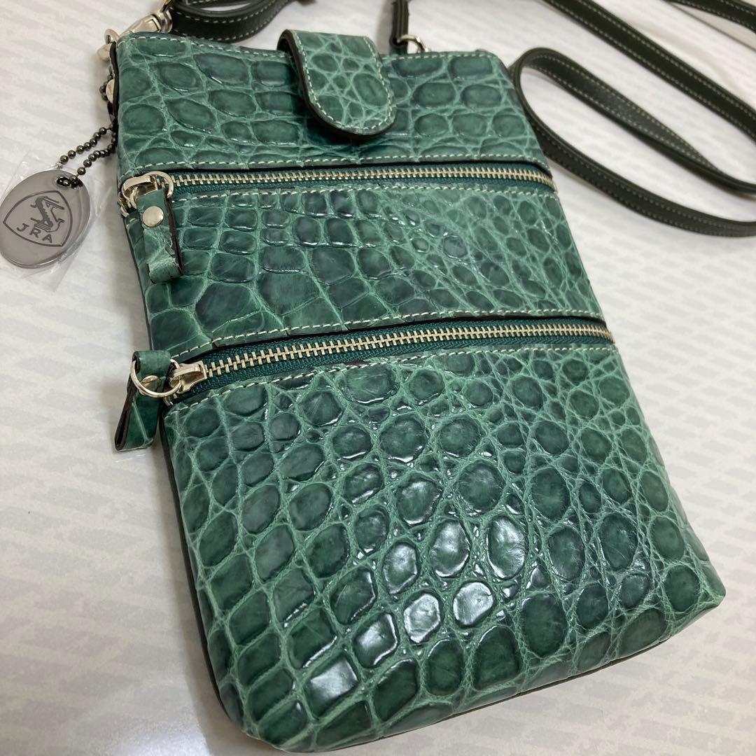 極美品　JRA クロコダイル　スマホショルダー　 サコッシュ　エキゾチック