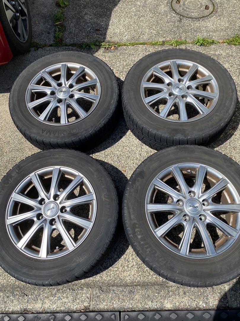 週末限定　冬備え15インチ シルバー 5スポークホイールセット