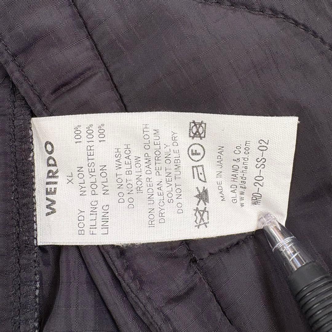 【XL】weirdo スーベニア中綿キルティングベスト　ベトジャン