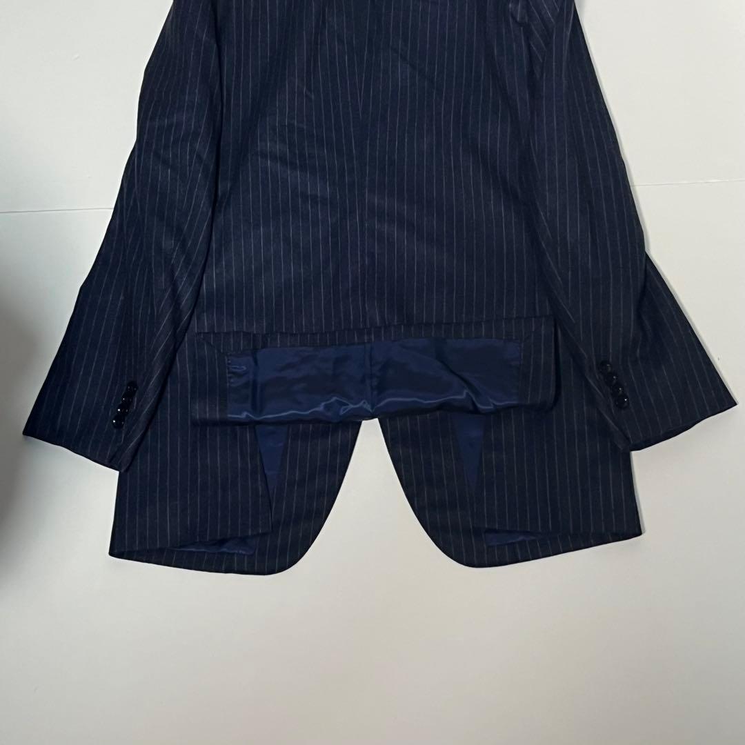 【美品】BEAMSF　ビームスエフ　スーツ　セットアップ　ストライプ　ネイビー