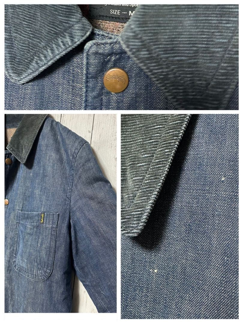 【Wrangler☆ラングラー】カバーオール☆襟コーデュロイ☆裏地ブランケットM