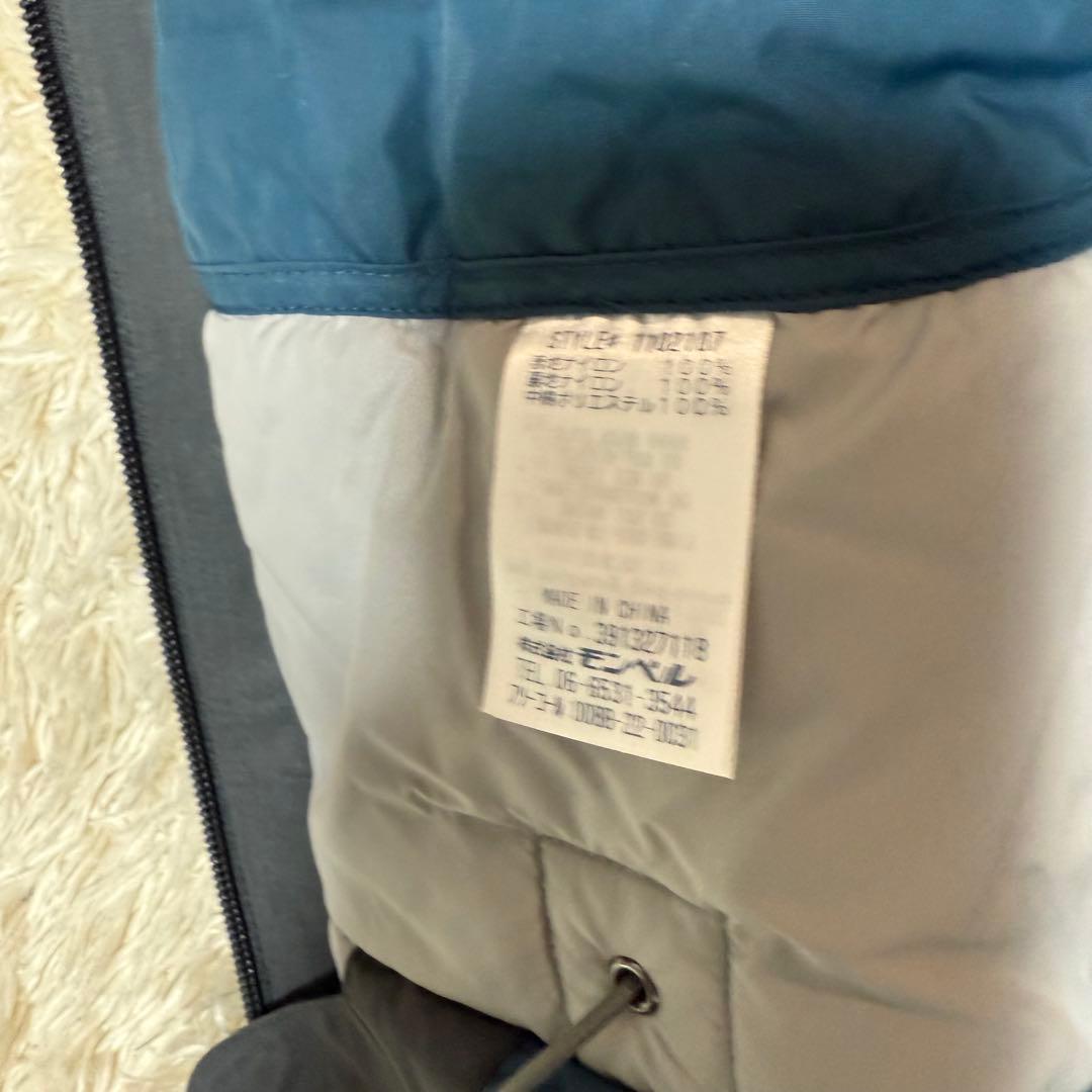 モンベル　スキーウエア　ダウンジャケット　Mサイズ　グレー　ブラック