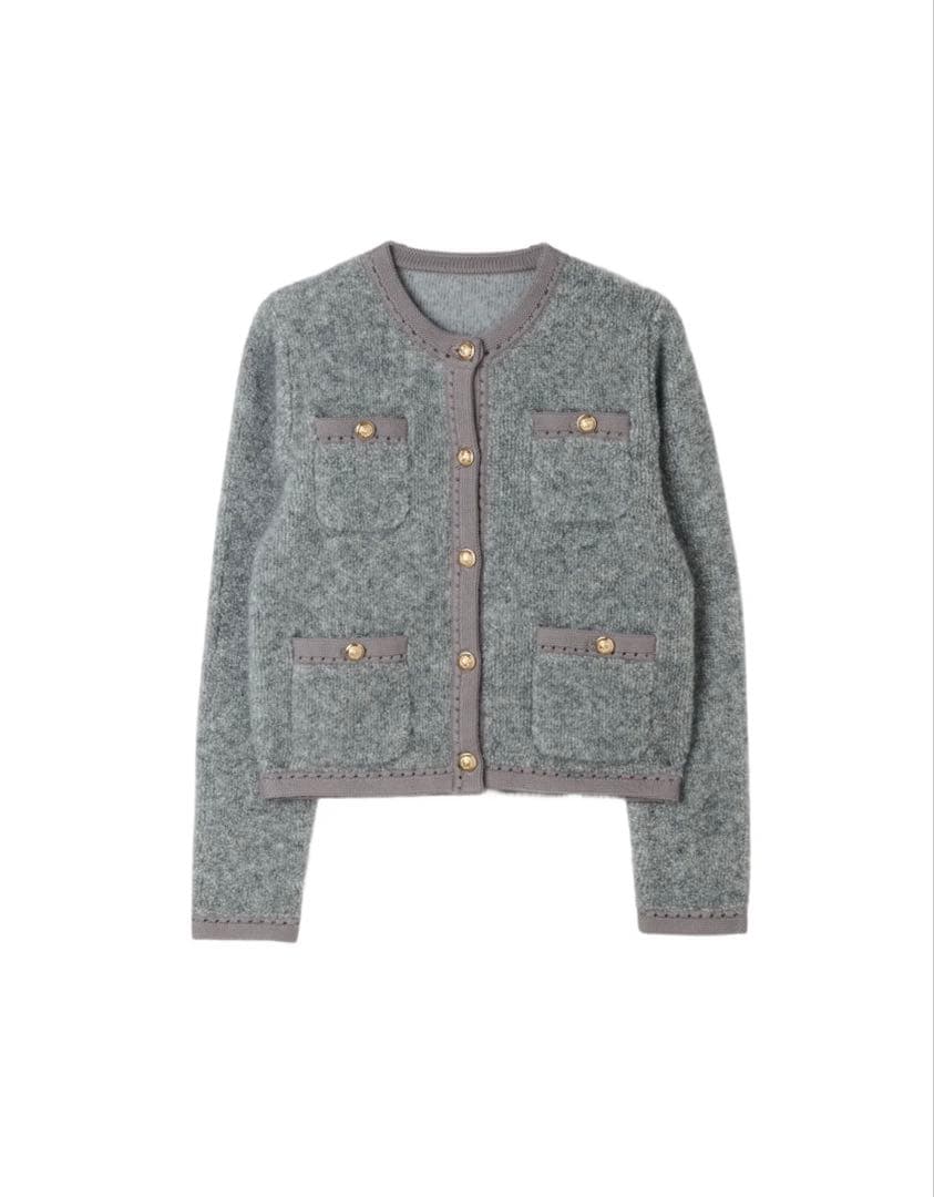 【Herlipto】Clarimond Bouncy Knit Jacket