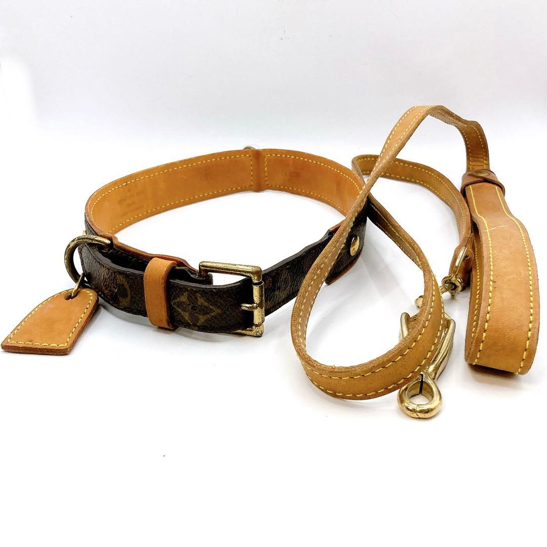 ルイ ヴィトン✨バクスター モノグラム 首輪 リード ペット用 2点セット