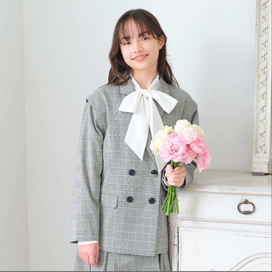 pom ponette junior 2WAYダブルブレストジャケット スカパン