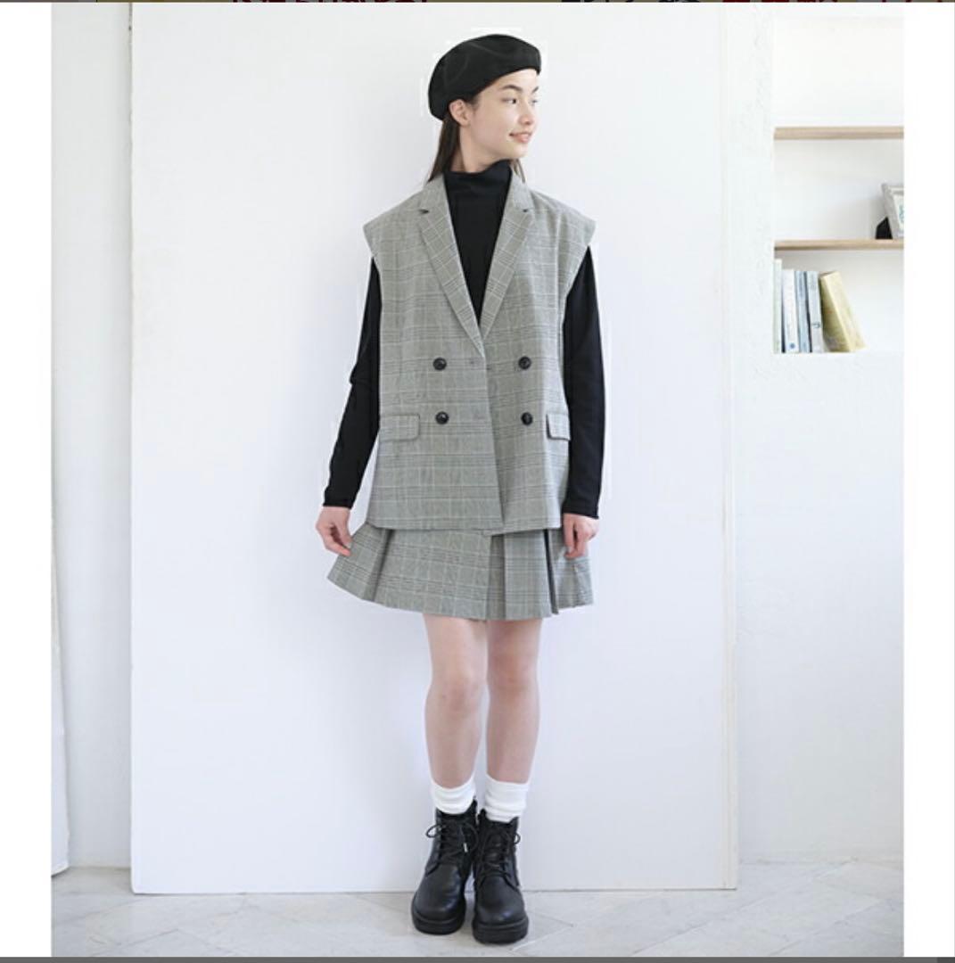 pom ponette junior 2WAYダブルブレストジャケット スカパン