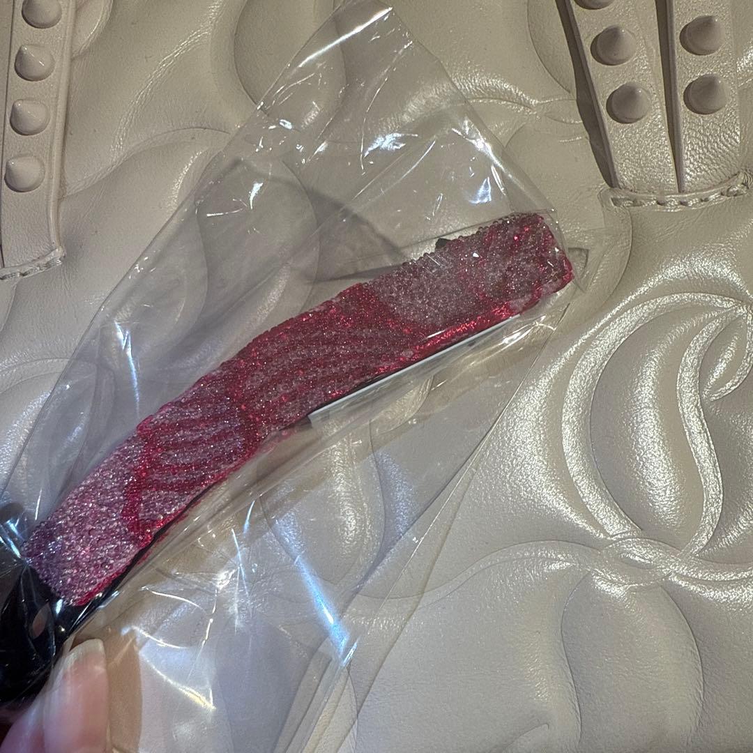 Complex Biz ピンク　赤　バナナクリップ　スワロフスキークリスタル