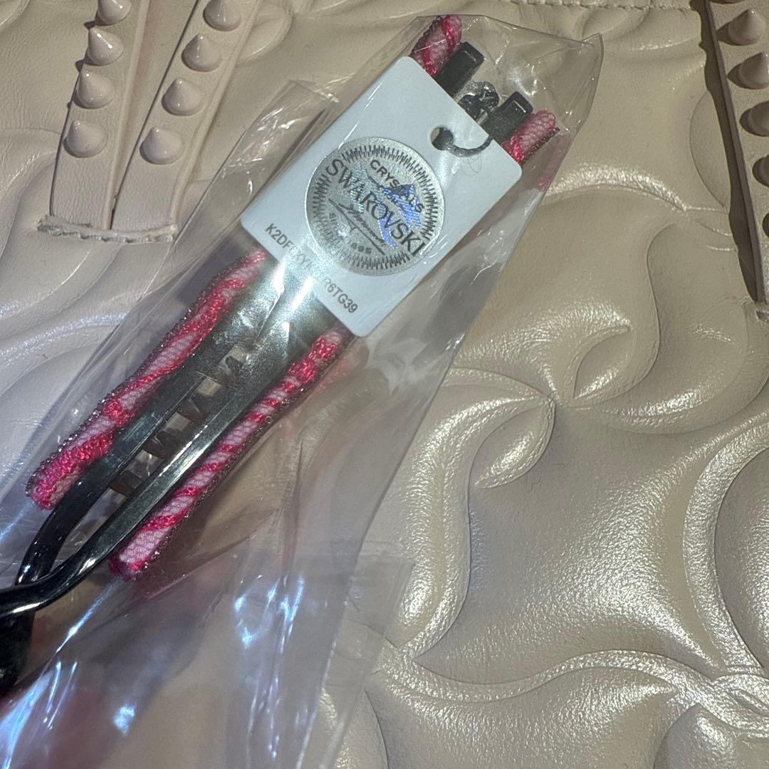 Complex Biz ピンク　赤　バナナクリップ　スワロフスキークリスタル