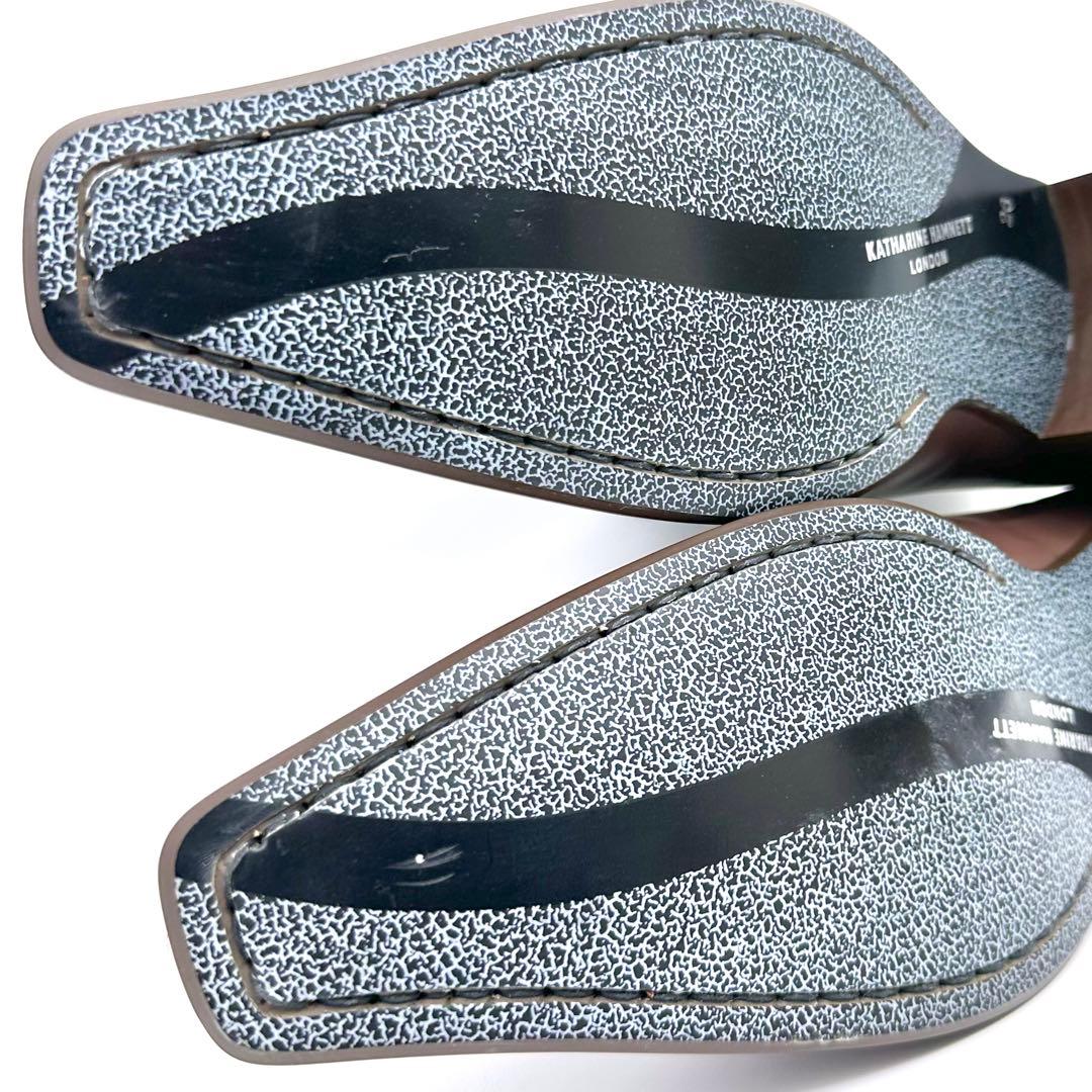 未使用✨キャサリンハムネット ビジネスシューズ サイドレース ブラウン 26cm