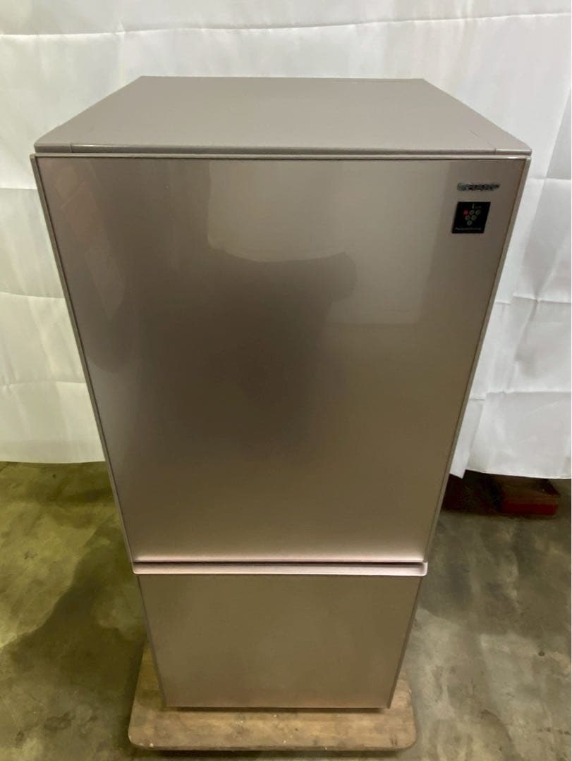 SHARP 2ドア冷蔵庫 SJ-GD14D-C 2018年製 137L 両開き
