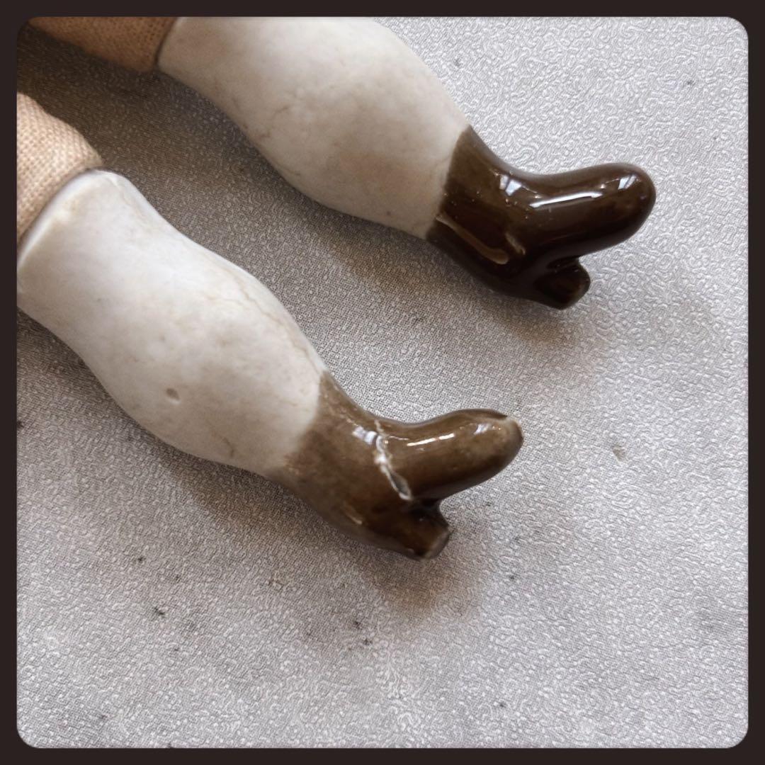 アンティーク　小さなブロンドチャイナヘッドドール