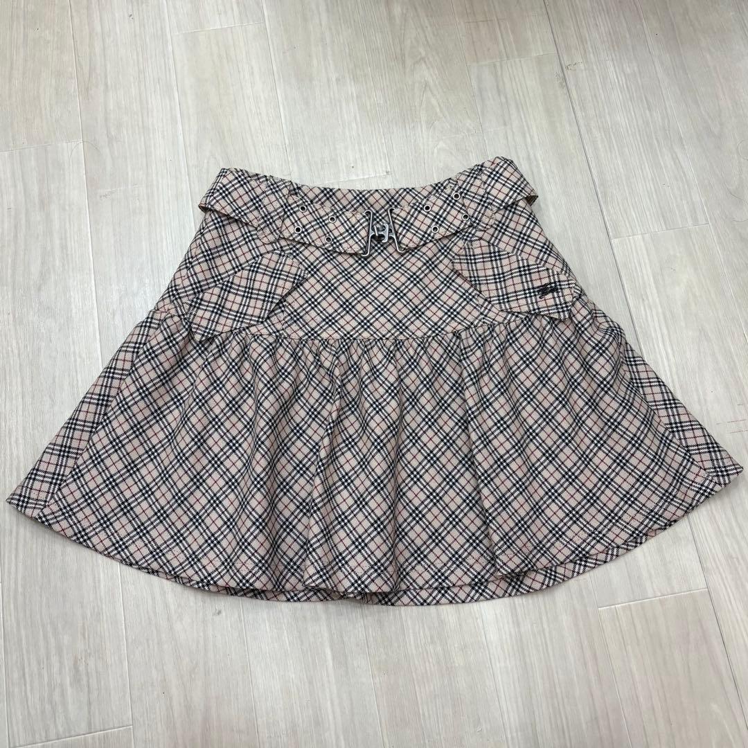 ✨美品✨バーバリーブルーレーベル スカート ノバチェック 切り替え フレア
