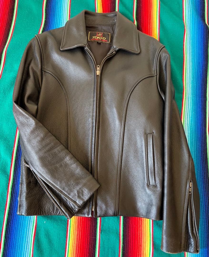 【舶来堂】革ジャン Mサイズ 矢沢永吉 キャロル 昭和レトロ レザージャケット