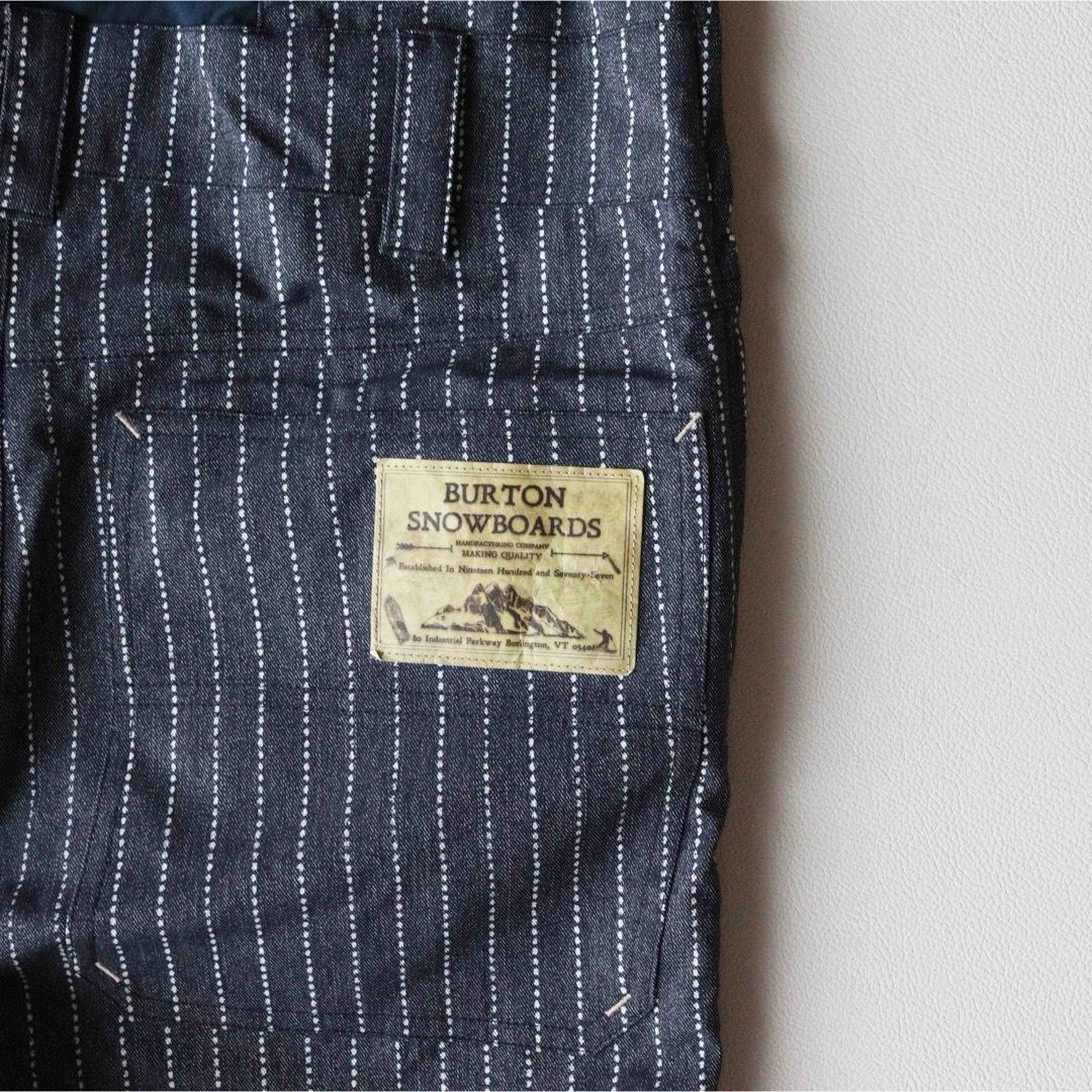 5462【美品】バートン ビブパンツ ストライプ　ポーチ付き　レディース